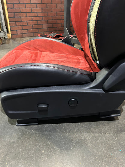 15-23 Challenger Scat Pack SRT Red Alcantara Leather Seat Set Front Rear OEM 87K