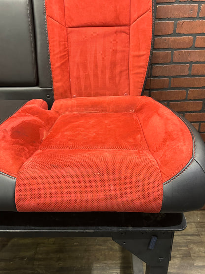 15-23 Challenger Scat Pack SRT Red Alcantara Leather Seat Set Front Rear OEM 87K