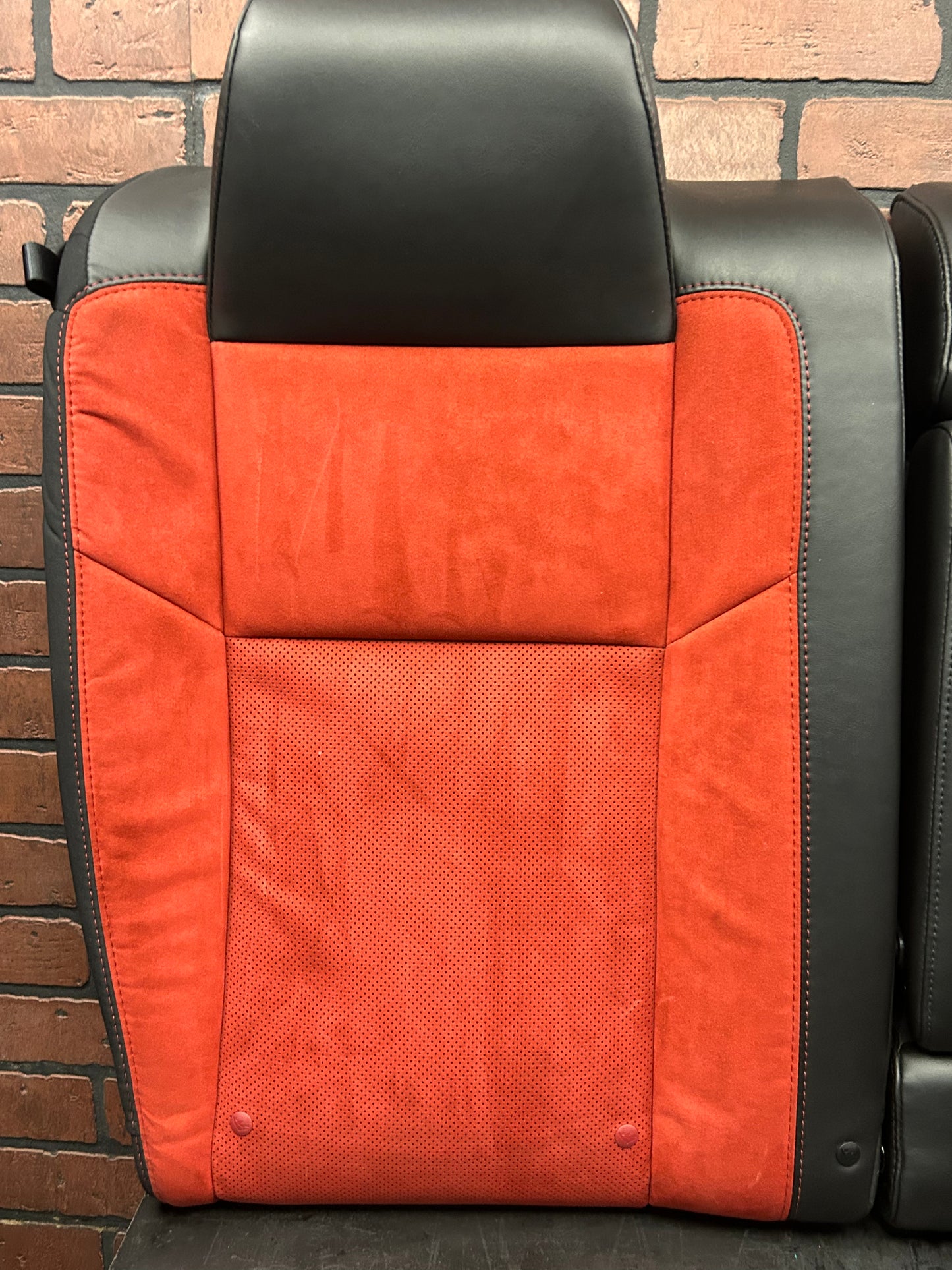 15-23 Challenger Scat Pack SRT Red Alcantara Leather Seat Set Front Rear OEM 87K