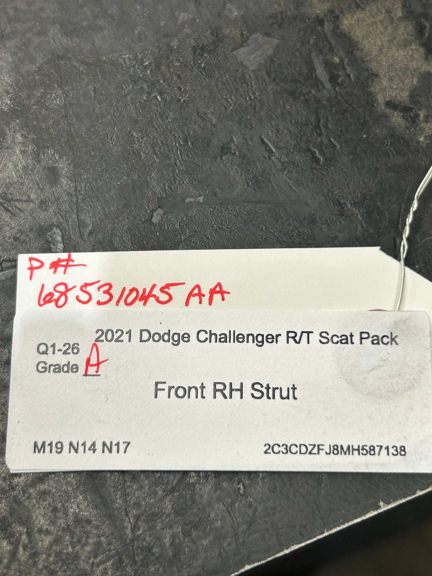 2012-23 DODGE CHALLENGER RWD FRONT RIGHT SHOCK STRUT ABSORBER & COIL SPRING OEM