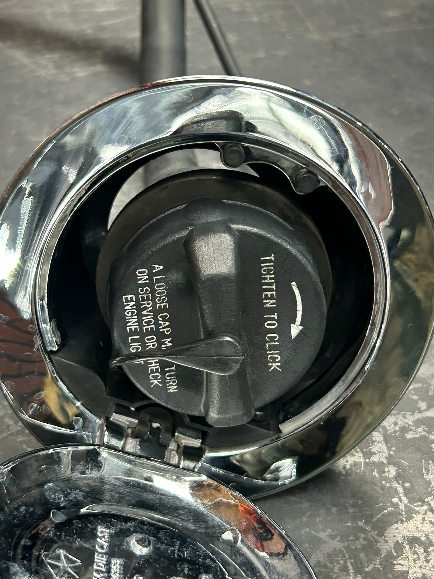 2011-2023 Dodge Challenger Neck Filler Tube W/Chrome Fuel Door 68534592AB OEM
