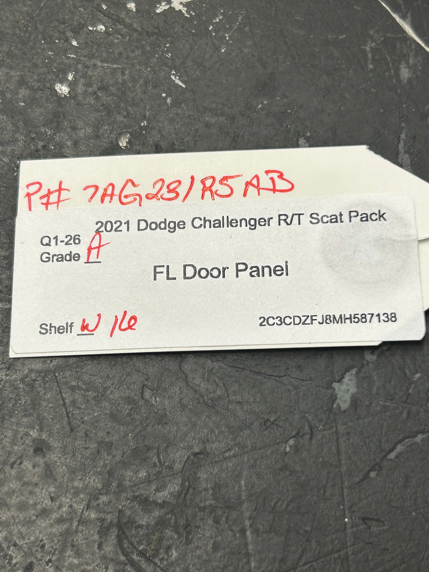 2015-2023 Dodge Challenger SP Ruby Red Driver LH Front Door Panel 7AG231R5AB OEM