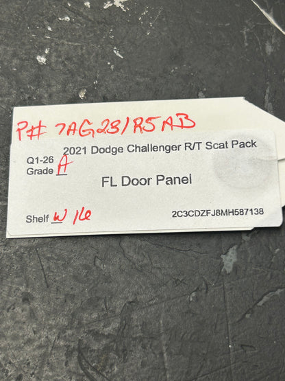 2015-2023 Dodge Challenger SP Ruby Red Driver LH Front Door Panel 7AG231R5AB OEM