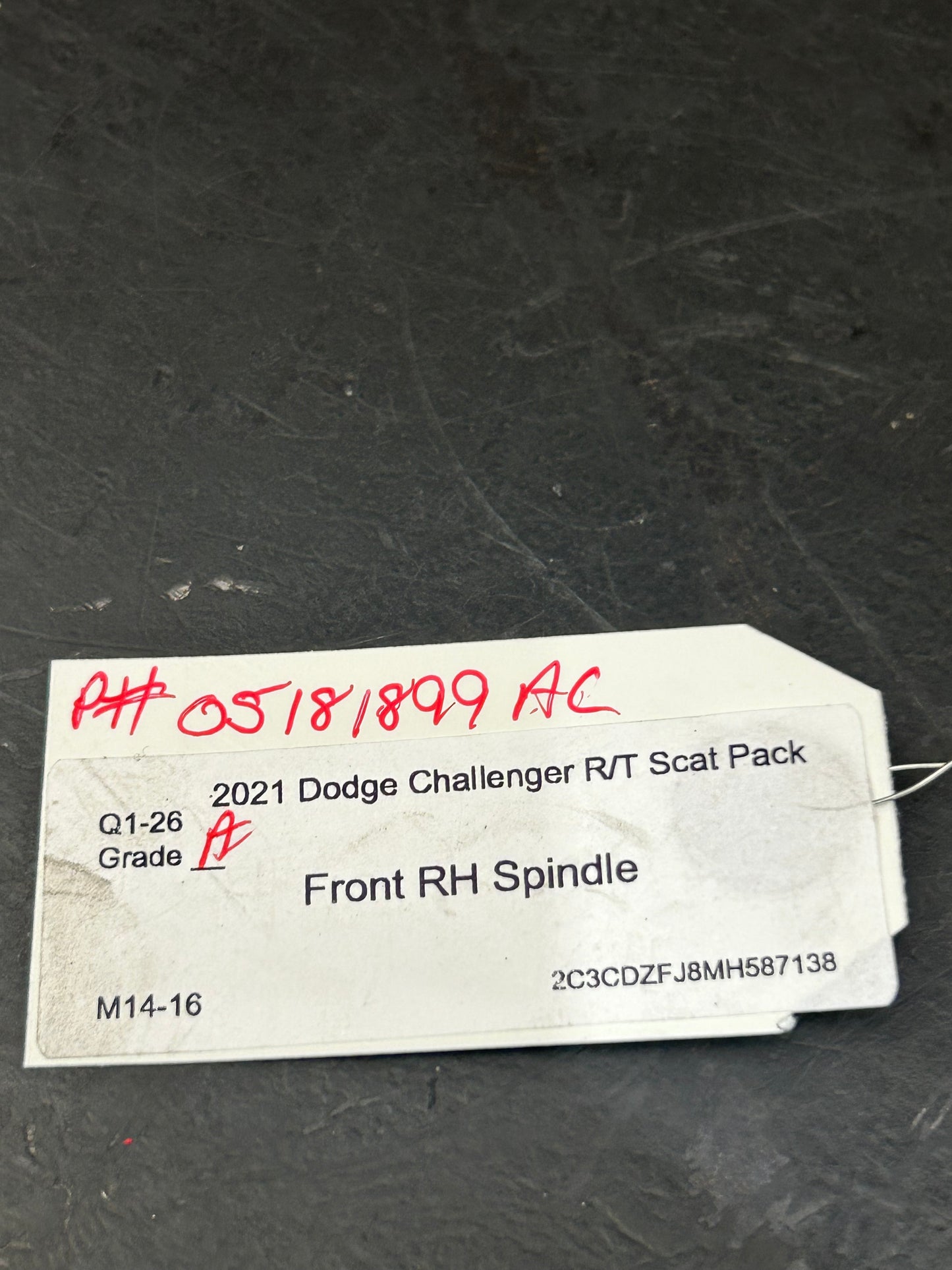 15-23 CHALLENGER CHARGER SRT OEM FRONT PASSENGER RH SUSPENSION SPINDLE KNUCKLE