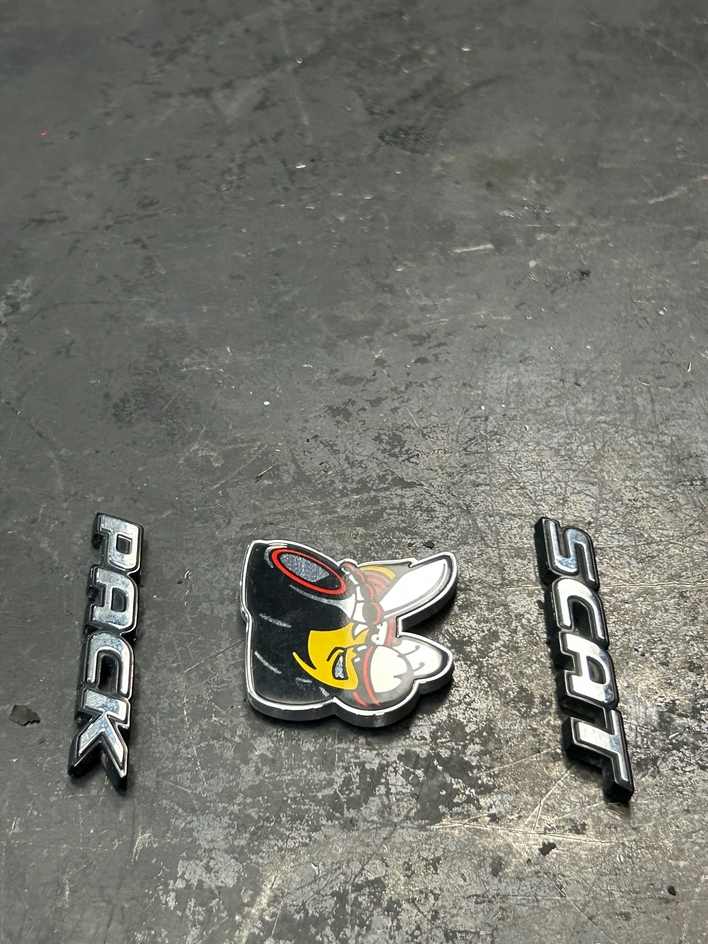 2015 - 2023 Dodge Challenger SRT Spoiler Badge Emblem Scat Pack Angry Bee OEM