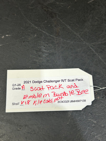 2015 - 2023 Dodge Challenger SRT Spoiler Badge Emblem Scat Pack Angry Bee OEM