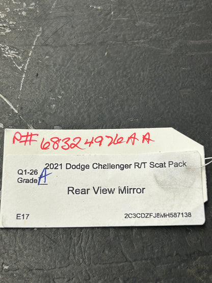 2017-2023 DODGE CHARGER CHALLENGER INTERIOR REAR VIEW MIRROR OEM 68324976AA