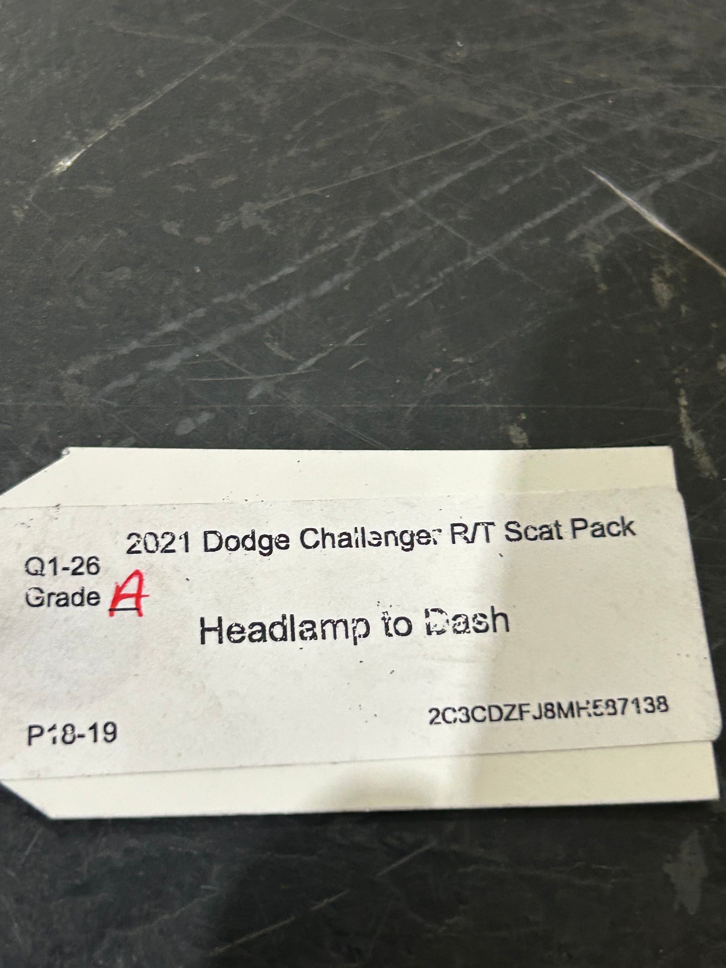 2021 DODGE CHALLENGER RWD HEADLAMP TO DASH WIRE WIRING HARNESS CABLE OEM