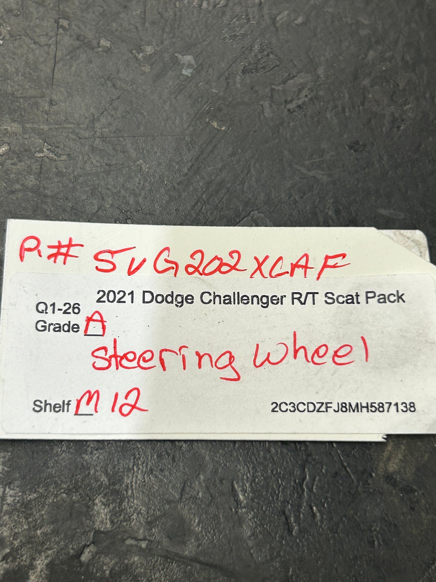 2018 - 2023 DODGE CHALLENGER STEERING WHEEL W/ SWITCH BUTTON OEM 5VG202XCAF