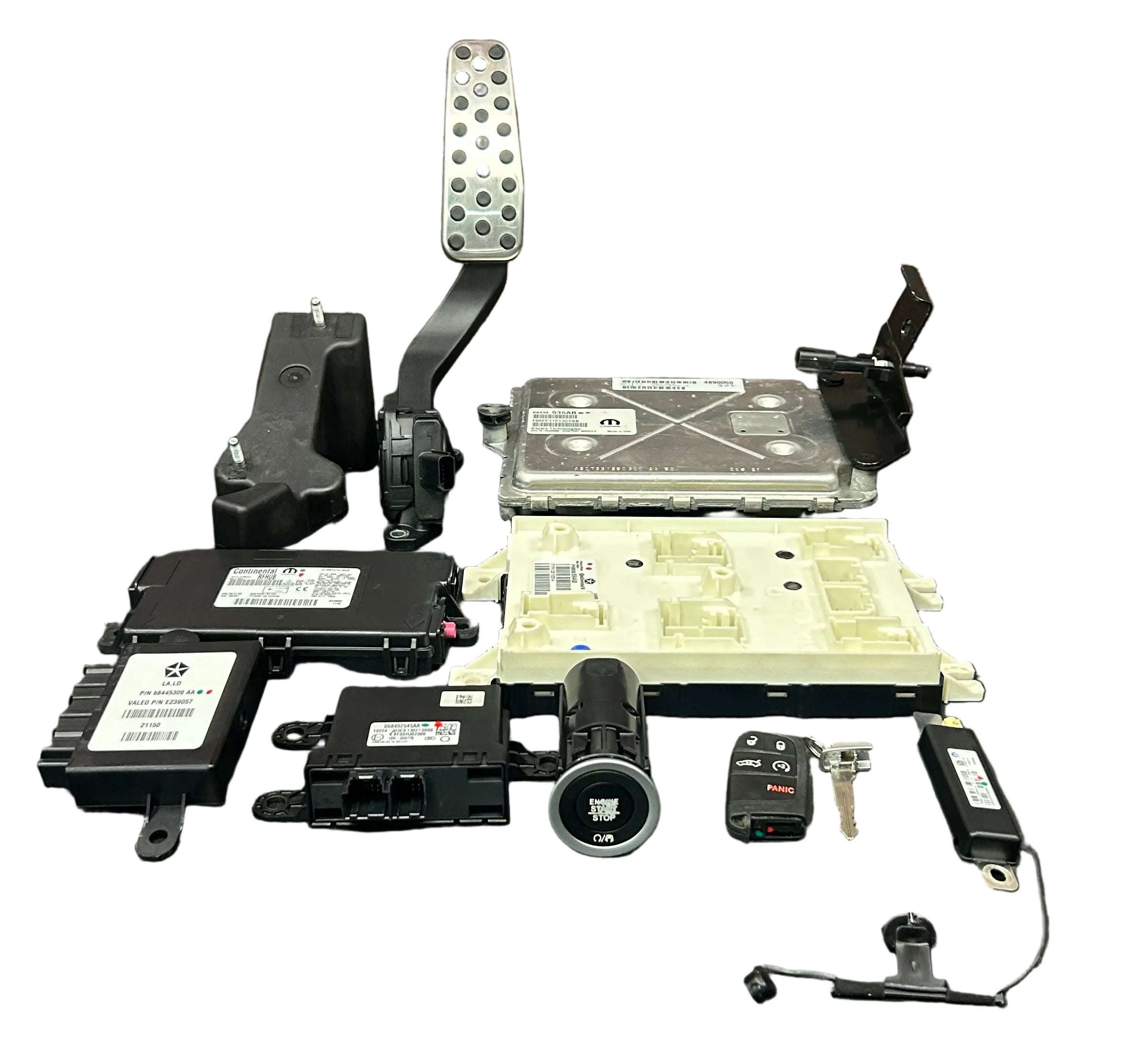 21 Challenger Scat Pack 6.4 BCM PCM Pedal RFHUB Park Assist Ignition Package OEM
