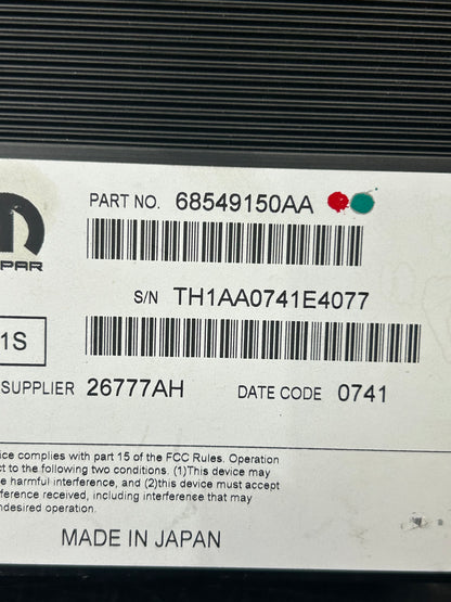 2017-2023 Challenger Charger 300 Radio Audio 276 Watt Amplifier OEM 68549150AA