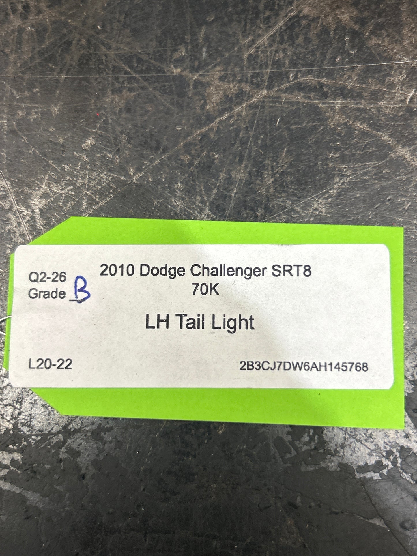 2008-2014 Dodge Challenger SRT Rear Driver LH Side Tail Light 05028781AC