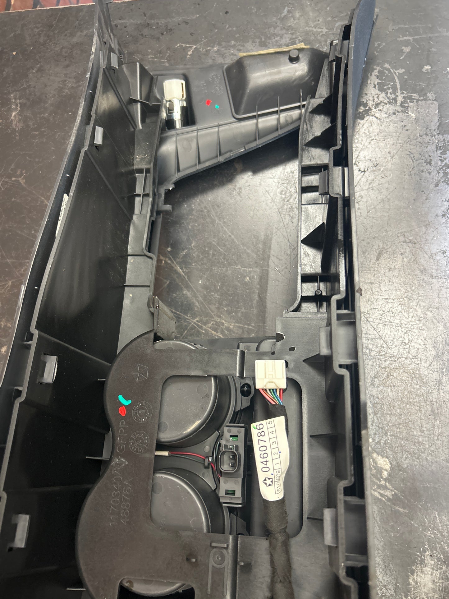 2008-2014 Dodge Challenger SRT Black Center Console Assembly OEM w/ Cupholders