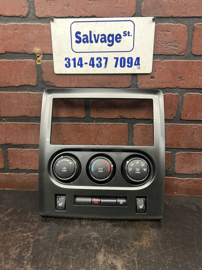 09-10 DODGE CHALLENGER HVAC AC HEAT AIR CLIMATE CONTROL SWITCH BEZEL ASSEMBLY