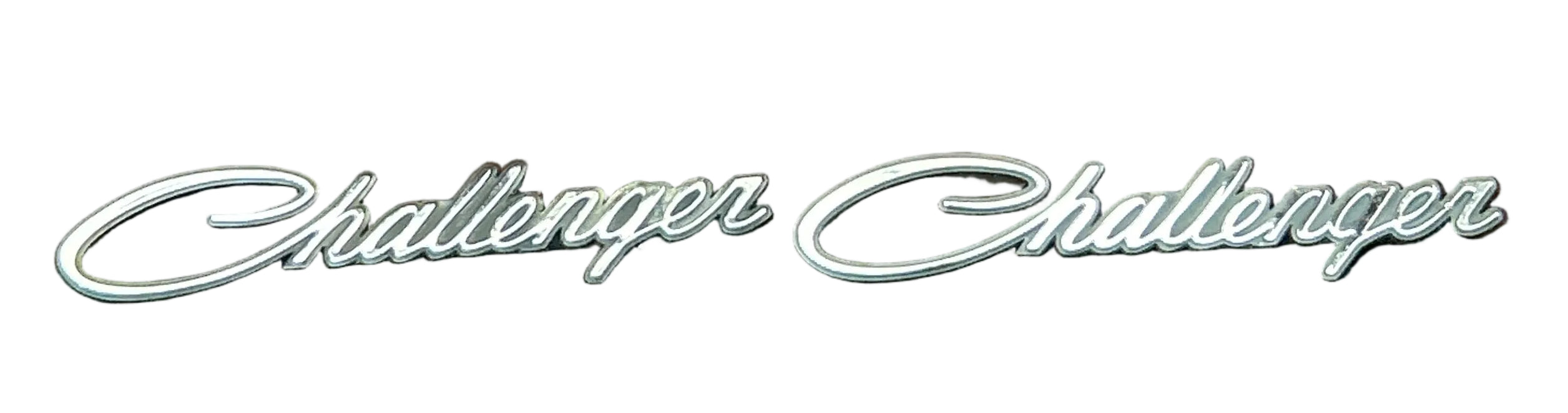 2 PIECE DODGE CHALLENGER CHROME EMBLEM BADGE NAMEPLATE PAIR OEM
