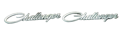 2 PIECE DODGE CHALLENGER CHROME EMBLEM BADGE NAMEPLATE PAIR OEM