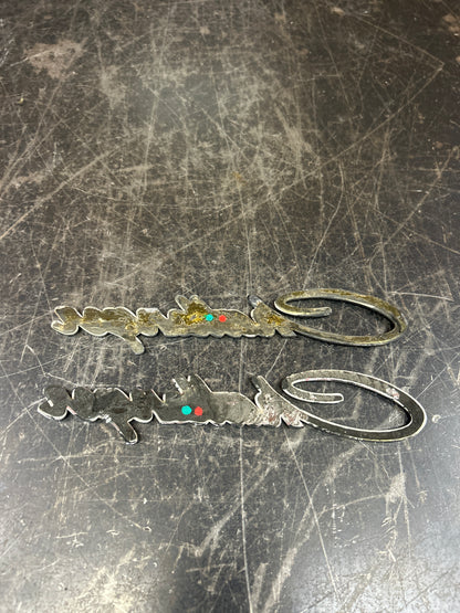 2 PIECE DODGE CHALLENGER CHROME EMBLEM BADGE NAMEPLATE PAIR OEM