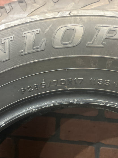 1x P265/70R17 Dunlop Grandtrek AT 20 7/32 113 S Used Tire 2657017