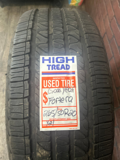 Used 265/50R20 Goodyear Fortera HL 107T Tire - 7/32