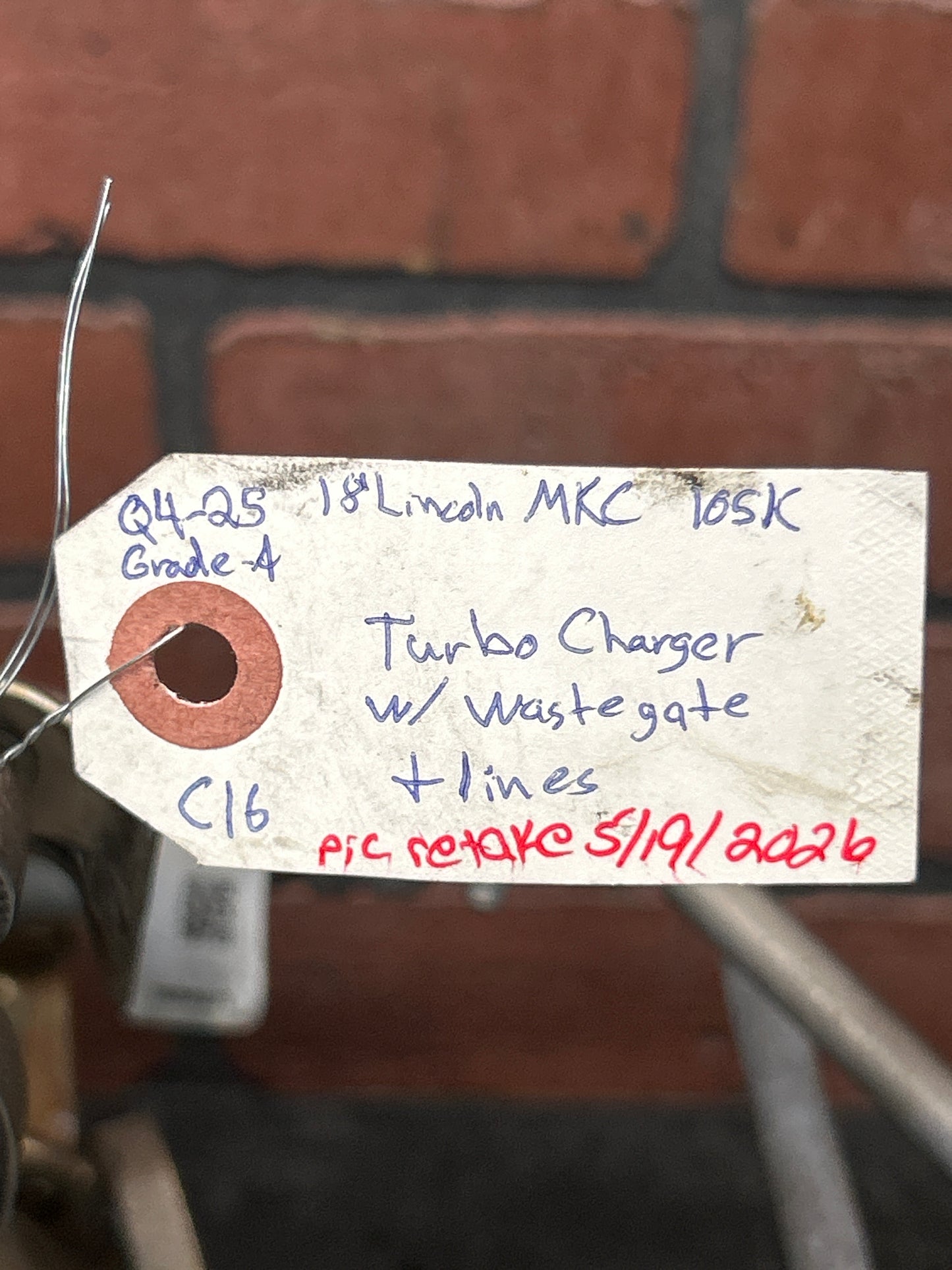 2017-2019 LINCOLN MKC 2.0L TURBO TURBOCHARGER W/ WATERGATE & LINES 105K MILES
