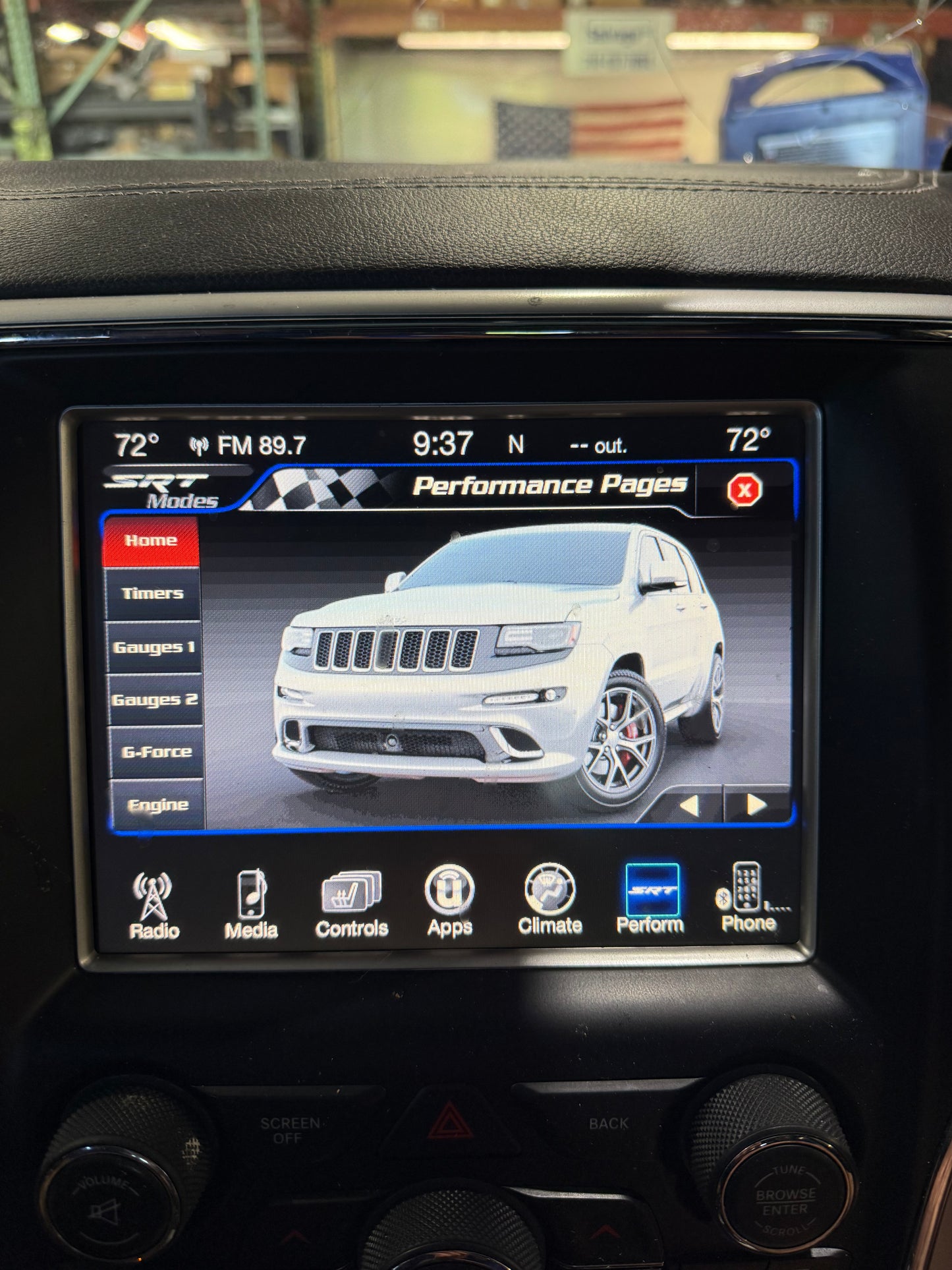 2016 GRAND CHEROKEE SRT 8.4" NAV CAPABLE BT UCONNECT RADIO SATT RECEIVER DISPLAY