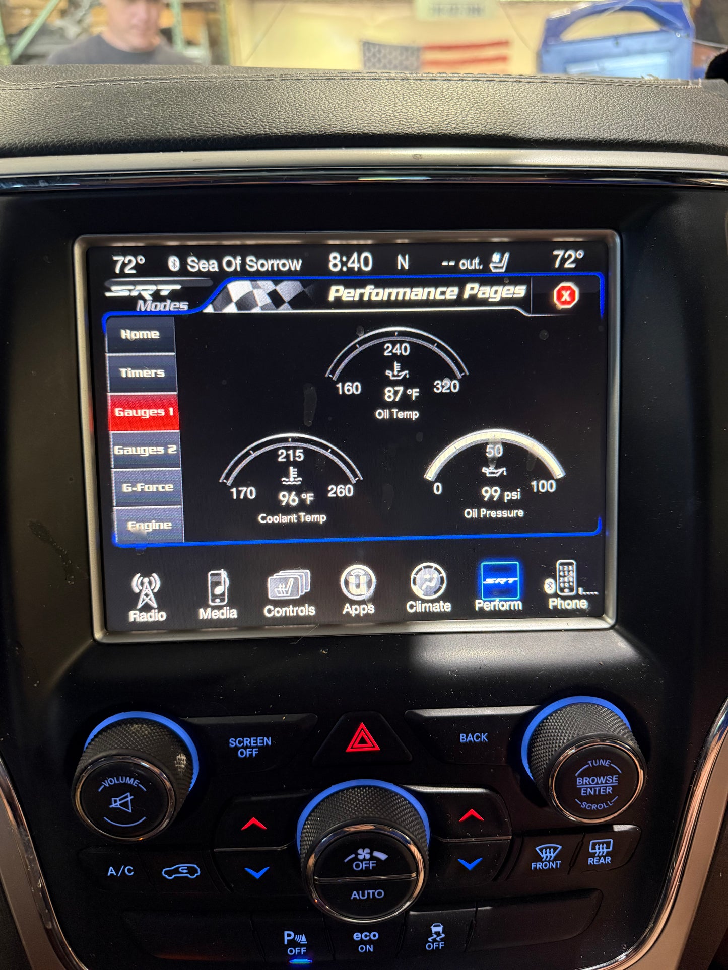2016 GRAND CHEROKEE SRT 8.4" NAV CAPABLE BT UCONNECT RADIO SATT RECEIVER DISPLAY