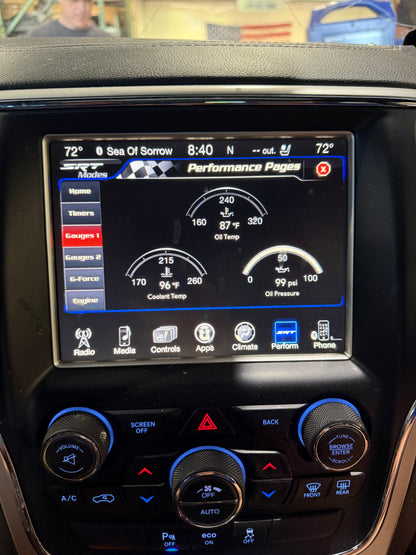 2016 GRAND CHEROKEE SRT 8.4" NAV CAPABLE BT UCONNECT RADIO SATT RECEIVER DISPLAY
