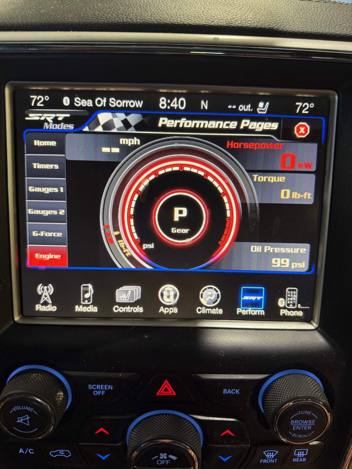 2016 GRAND CHEROKEE SRT 8.4" NAV CAPABLE BT UCONNECT RADIO SATT RECEIVER DISPLAY