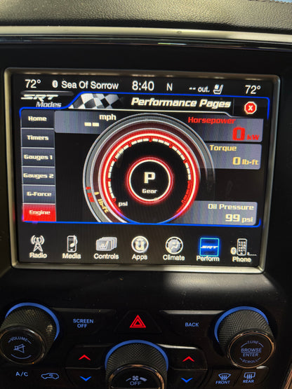 2016 GRAND CHEROKEE SRT 8.4" NAV CAPABLE BT UCONNECT RADIO SATT RECEIVER DISPLAY
