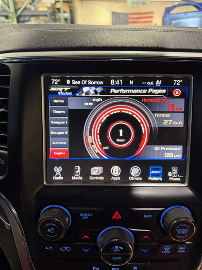 2016 GRAND CHEROKEE SRT 8.4" NAV CAPABLE BT UCONNECT RADIO SATT RECEIVER DISPLAY