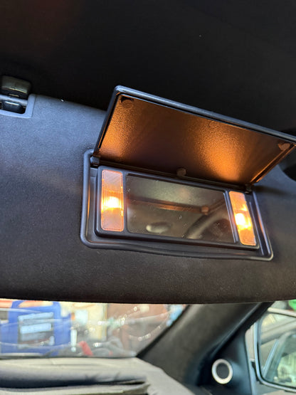 2011-2021 Jeep Grand Cherokee Sun Visor Left Right Set OEM BLACK Shade W/ Lights