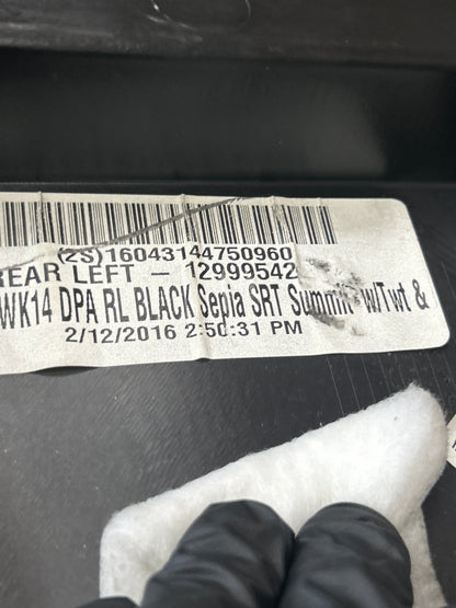 2014-2017 Grand Cherokee SRT Black Rear Driver Left Side Door Trim Panel