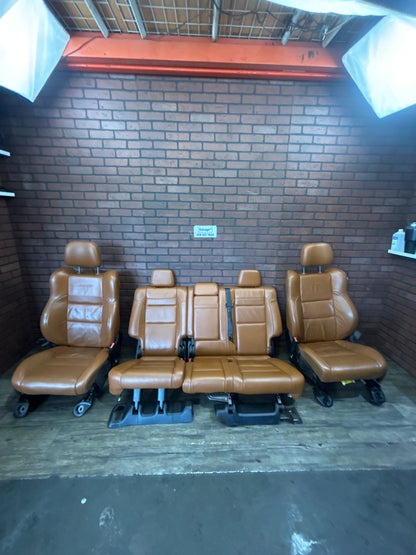 15-17 Jeep Grand Cherokee SRT Peanut Butter Sepia Front Rear Complete Seat Set