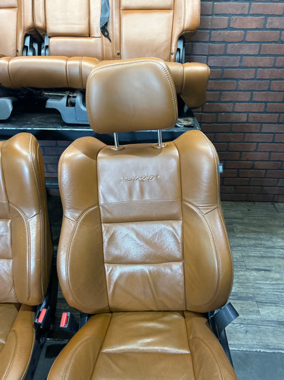 15-17 Jeep Grand Cherokee SRT Peanut Butter Sepia Front Rear Complete Seat Set