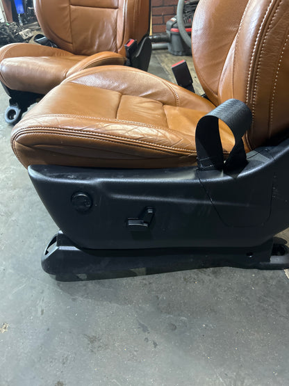 15-17 Jeep Grand Cherokee SRT Peanut Butter Sepia Front Rear Complete Seat Set