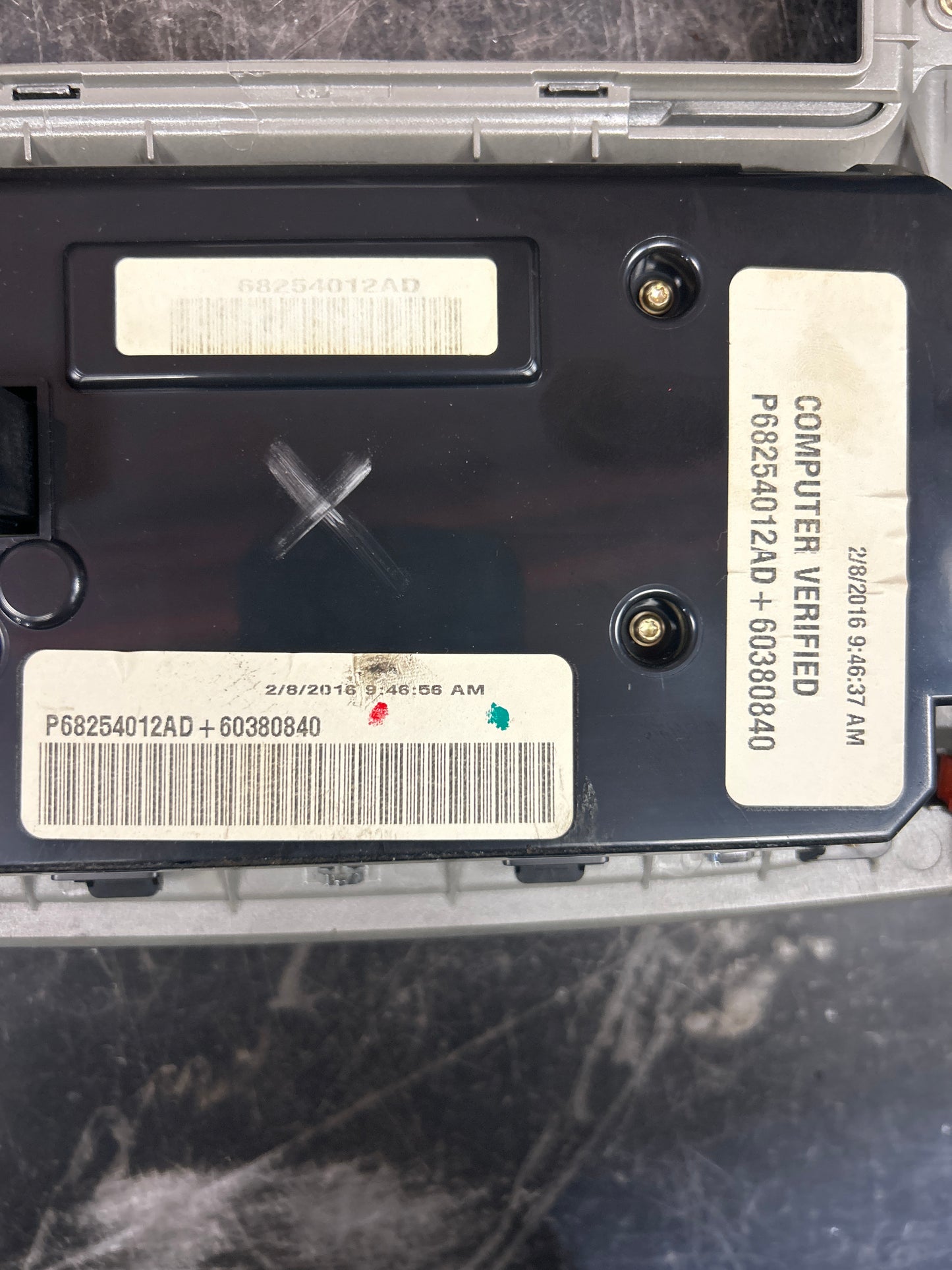 2016 JEEP GRAND CHEROKEE SRT OEM RADIO HVAC A/C CLIMATE CONTROL BEZEL