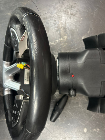 2014-18 Jeep Grand Cherokee SRT Steering Wheel & Column Bezel OEM Black Leather