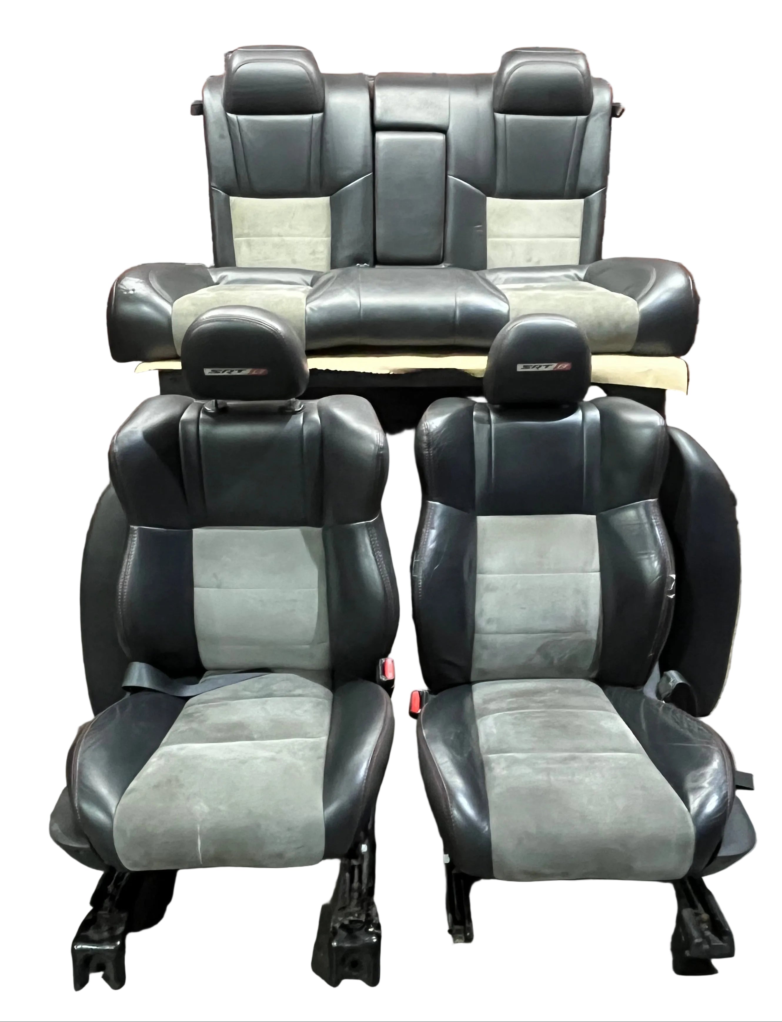 2006 - 2007 DODGE CHARGER SRT8 OEM FRONT REAR HEATED LEATHER SUEDE CHAIR SEATS