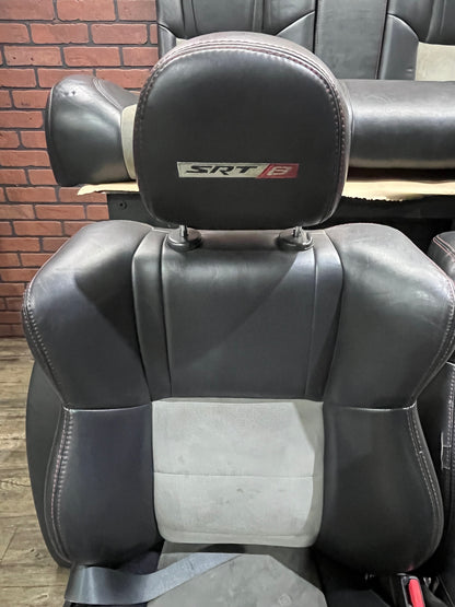 2006 - 2007 DODGE CHARGER SRT8 OEM FRONT REAR HEATED LEATHER SUEDE CHAIR SEATS