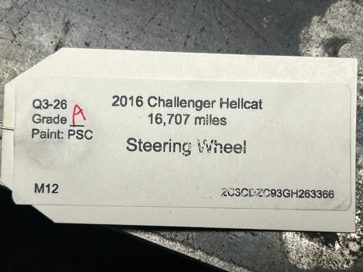 15-23 Challenger/Charger SRT Hellcat Flat Bottom Manual Steering Wheel 5PK541X9A