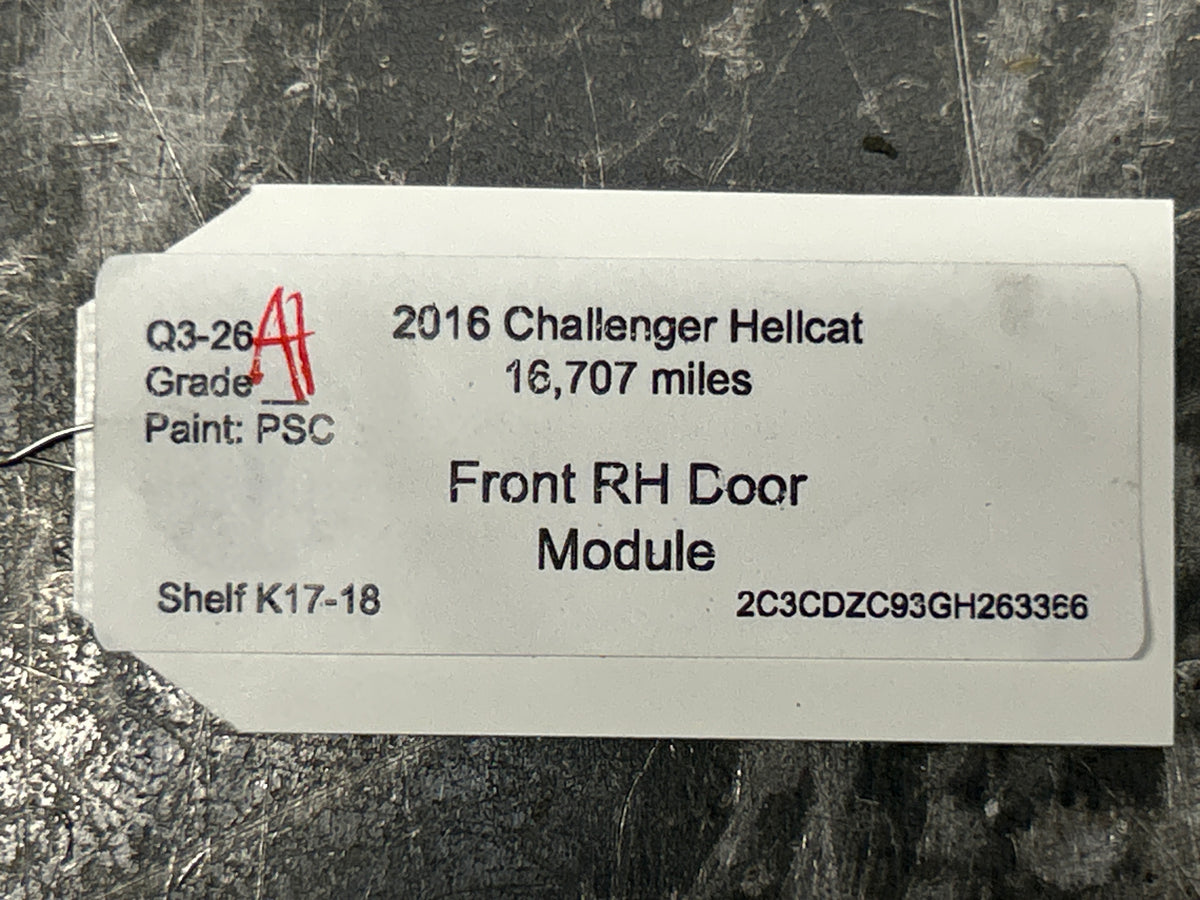 15-17 Dodge Challenge Hellcat Front Right Passenger Side Door Control Module OEM