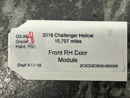 15-17 Dodge Challenge Hellcat Front Right Passenger Side Door Control Module OEM