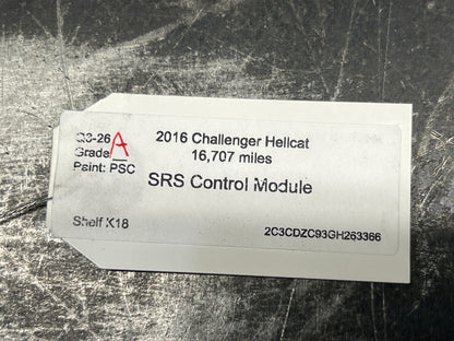15-16 Dodge Challenger Hellcat SRS Control, Restraint Module 6.2L OEM 68297883AA