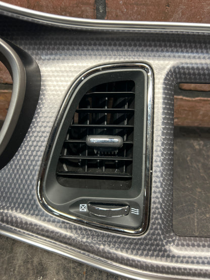 15-23 Challenger SRT Hellcat Carbon OEM Dash Speedometer Radio Trim Bezel Vents