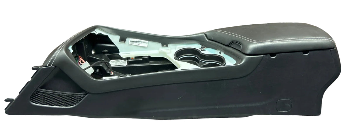 15-17 DODGE CHALLENGER SRT HELLCAT OEM BLACK LEATHER CENTER CONSOLE 5LE49YSAAG