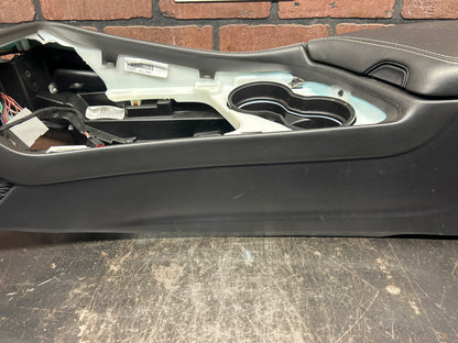 15-17 DODGE CHALLENGER SRT HELLCAT OEM BLACK LEATHER CENTER CONSOLE 5LE49YSAAG
