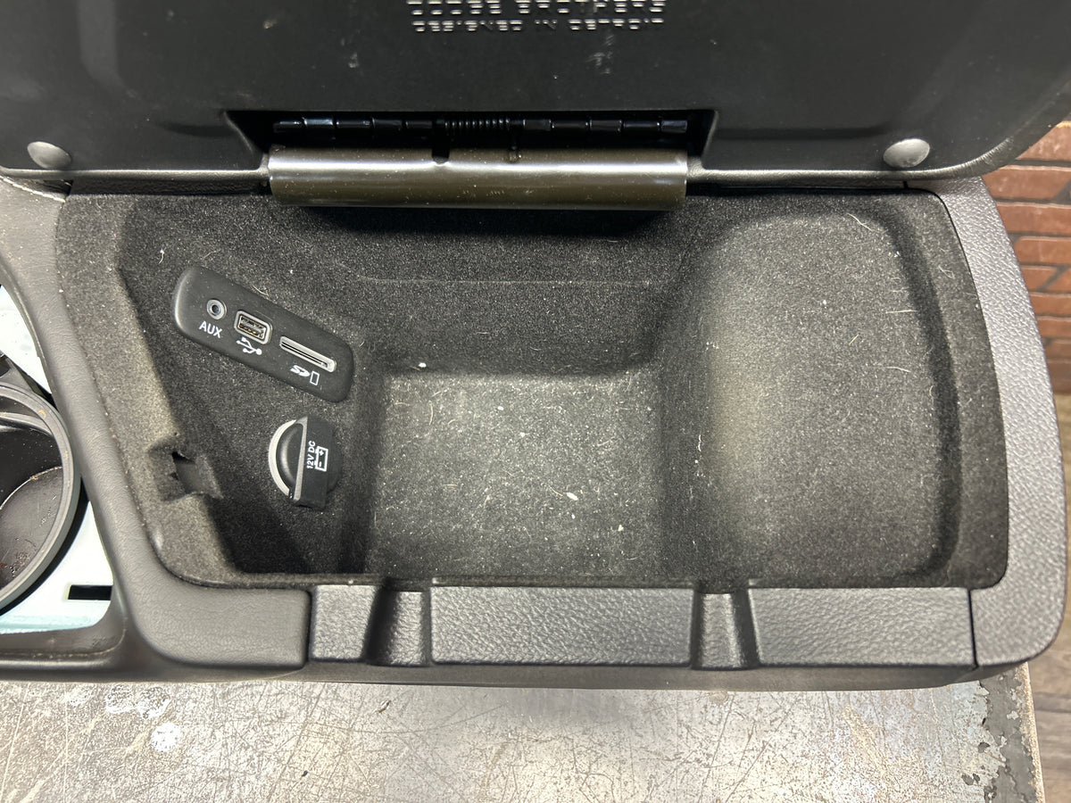 15-17 DODGE CHALLENGER SRT HELLCAT OEM BLACK LEATHER CENTER CONSOLE 5LE49YSAAG