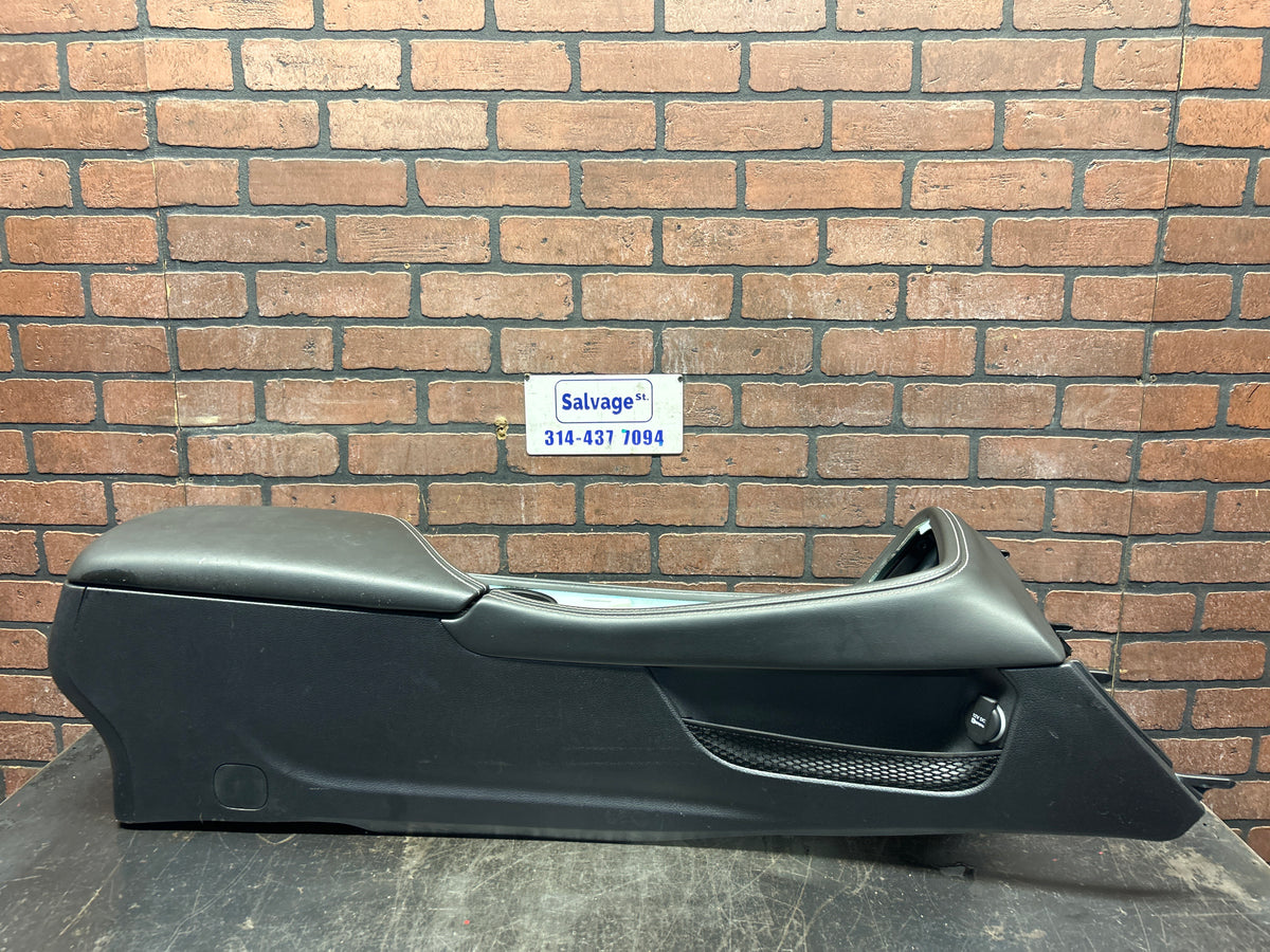 15-17 DODGE CHALLENGER SRT HELLCAT OEM BLACK LEATHER CENTER CONSOLE 5LE49YSAAG
