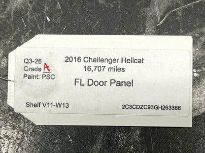 15-23 DODGE CHALLENGER HELLCAT F/LEFT INTERIOR DOOR PANEL 5SL773X9AH