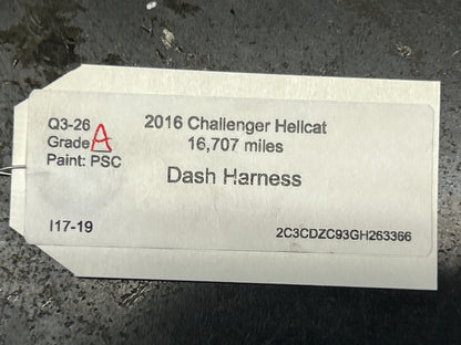 2016 DODGE CHALLENGER SRT HELLCAT 6.2L OEM AUTO DASH HARNESS 68267345AD